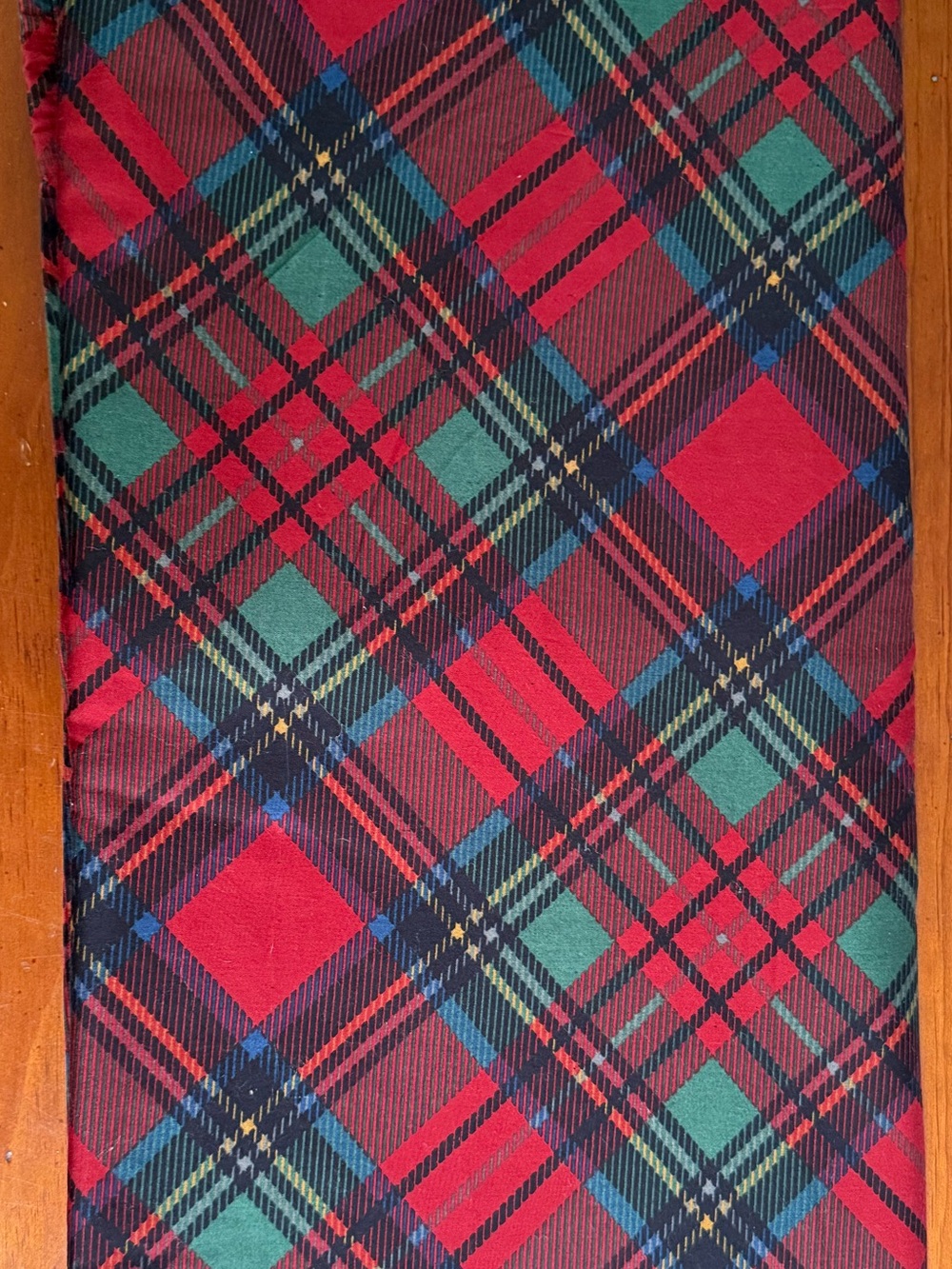 RARE VINTAGE RALPH LAUREN 100% COTTON DESTRY PLAID QUEEN FLAT SHEET EUC